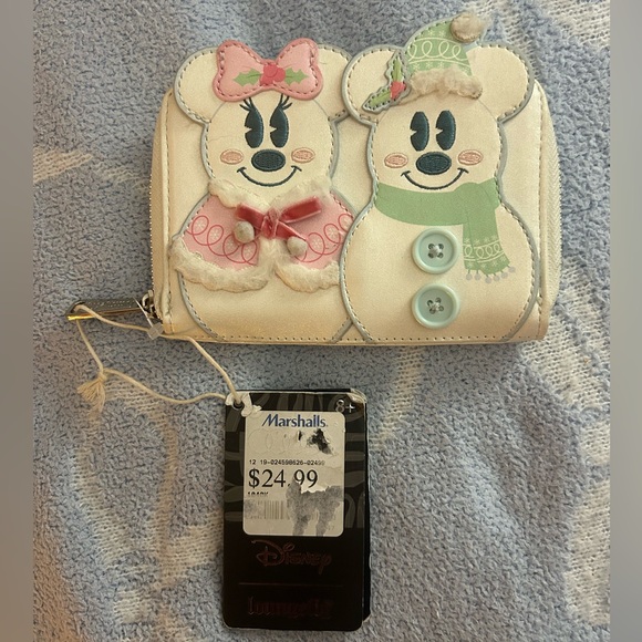 Loungefly Handbags - Disney Loungefly Minnie and Mickey Snowman Wallet